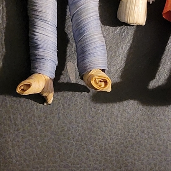 CORN HUSK Vintage handmade corn husk group family 5. hand crafted - Picture 5 of 15